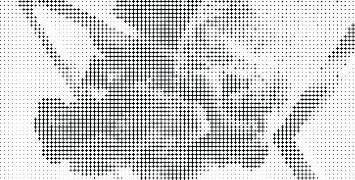 Black Plus Sign Abstract Pattern White Background, Contemporary Black Plus Symbol Texture Background