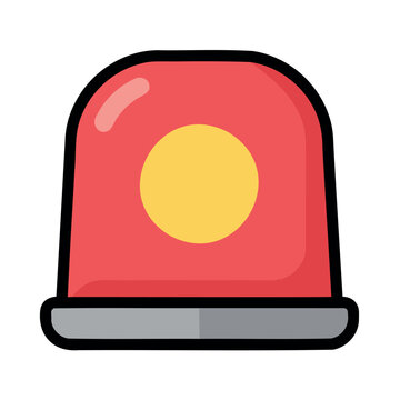 Emergency flasher in red and yellow provides visual warning in urgent situations