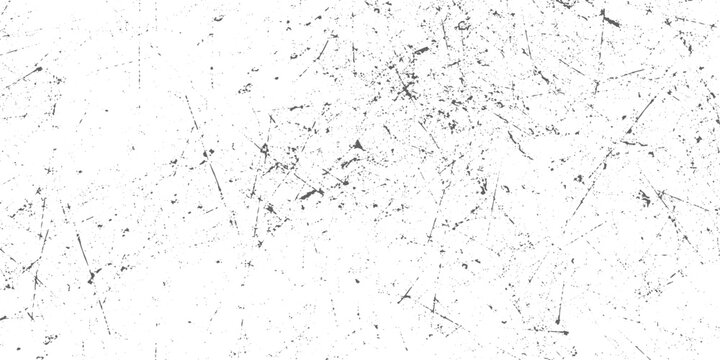 Abstract Black and White Grunge Surface with Rough Cracks, Dust Particles and Scratch Texture Effect.