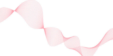 Fototapeta premium Elegant Soft Pink Gradient Flowing Wave Line Abstract Vector Background with Smooth Curves on White