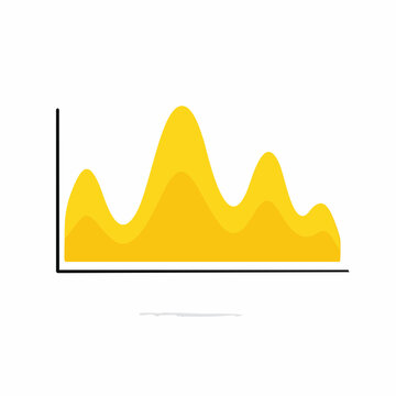 Yellow Wave Chart Graphic