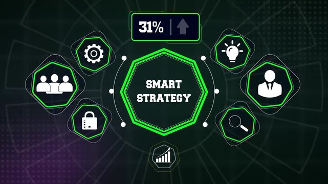 Smart strategy formulation models detailing modern corporate development routes and competitive marketing methods for startup pitch decks