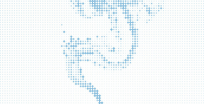 Blue Plus Sign Abstract Shape Pattern White Background, Blue Plus Symbol Geometric Background Design