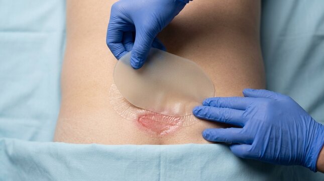 Hydrocolloid Dressing Applied to Sacral Pressure Injury Stage 2 Wound Management