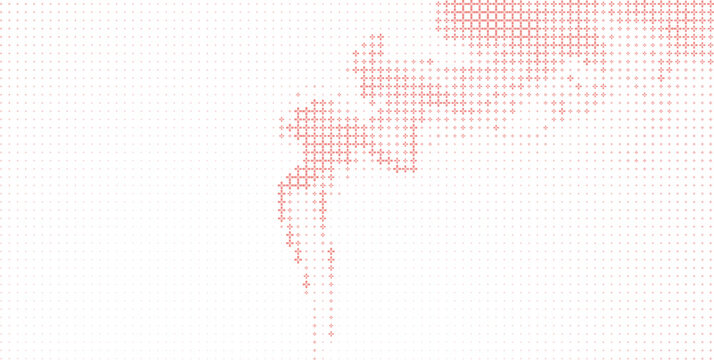 Red Plus Sign Gradient Pattern White Background, Red Plus Symbol Fade Effect Background