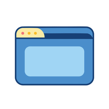 Illustration of simple browser window with basic interface elements