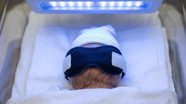 Newborn Phototherapy Eye Mask Applied Neonatal Jaundice Bili Light NICU Treatment