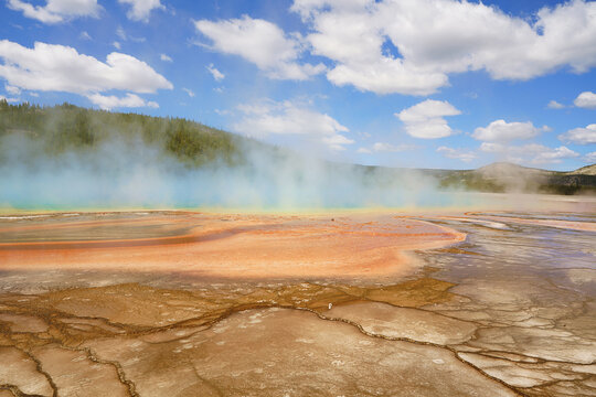 The Grand Prismatic Spring in Yellowstone National Park