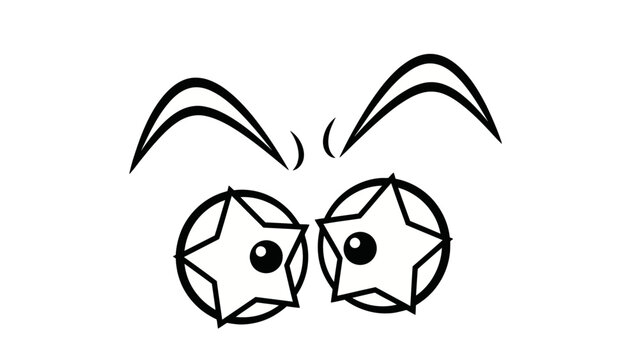 A stylized illustration of surprised eyes.