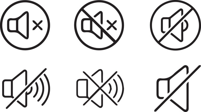 Audio Mute and Silent Mode Icons | Sound Mute Icon