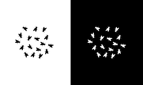 flying creeping silhouette set vector illustration, silhouette set of creeping vector illustration, cheeping flying silhouette, vector, fly cheeping, flying, silhouette, animals, sky, art, design, 