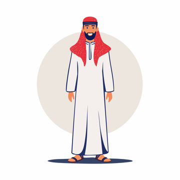 Man in Traditional Arab Clothing
