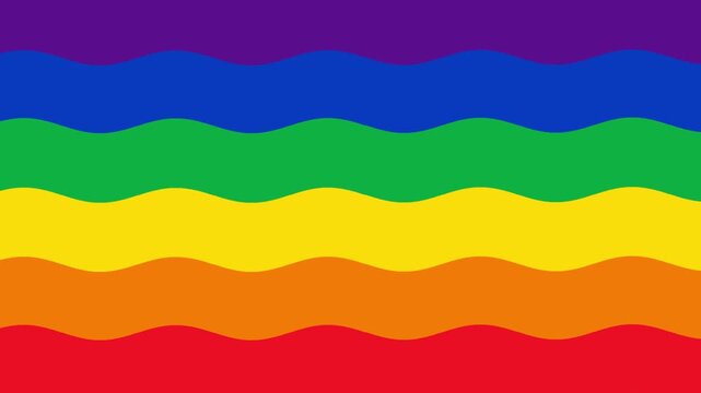 Full Screen Progress Pride Flag Waving in the Wind, HD LGBTQIA+ Pride Background