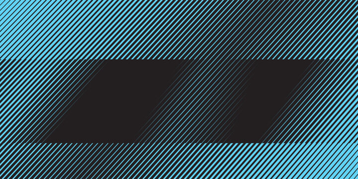 Abstract diagonal line halftone pattern background. Simple light blue and black vector illustration of geometric parallel stripes gradient texture, modern optical transition graphic layout, and creati