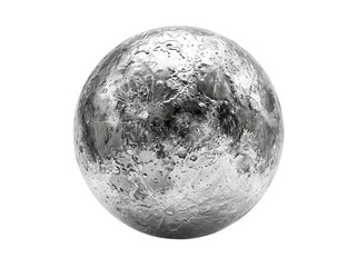 Naklejka premium Detailed full moon surface texture white background, background resolution lunar, crater landscape astronomy isolated on a transparent background