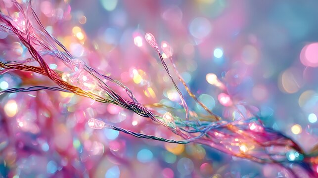 Vibrant abstract with colorful splashes and metallic brush strokes background