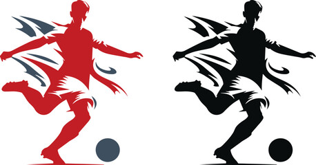 soccer players vector © MstMoreom