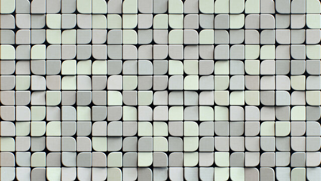 Rounded Geometric Shapes with Ceramic Texture 3D Render