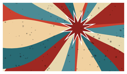 Retro comic book style explosion background with grunge texture and distressed look. © MdFazar