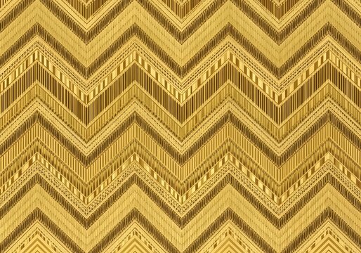 Wood texture background with natural wooden planks and golden details pattern