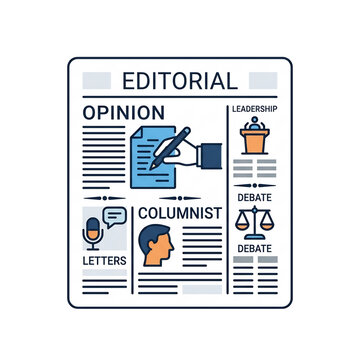 Editorial newspaper page featuring opinion columns, articles, and commentary sections.