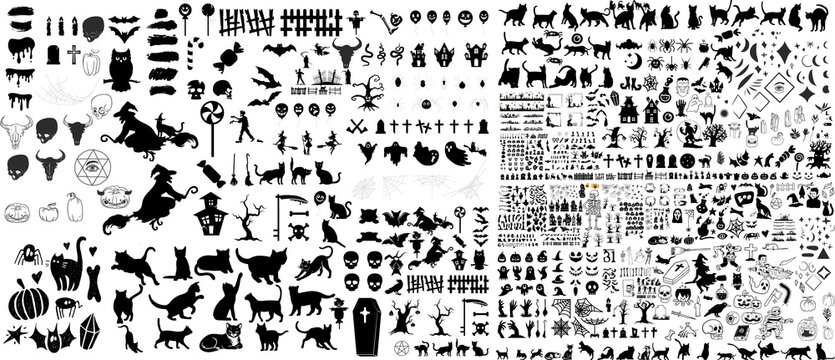 Mini Halloween PNG Clipart Bundle for Crafts and Printing