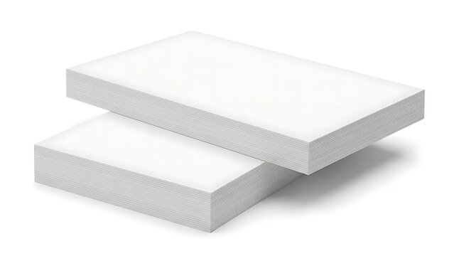 Two rectangular foam blocks stacked on a white surface