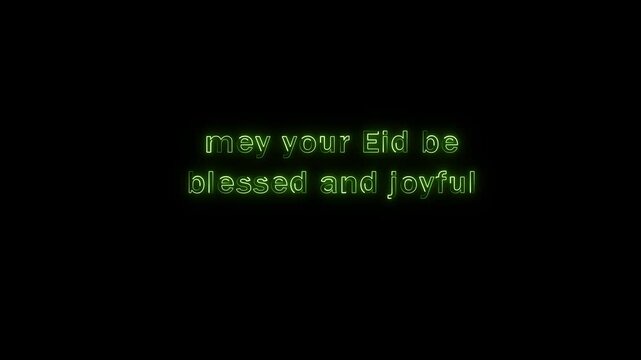 Glowing neon mosque line animation with elegant Ramadan Kareem text on a dark background for Islamic holidays
