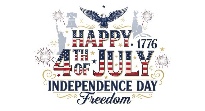 Happy 4th of July Independence Day vector design