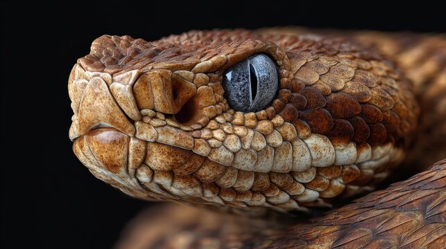 Portrait of Redi&rsquo;s viper Vipera aspis francisciredi, also known as the Italian asp, captured in a detailed close-up wildlife shot highlighting its scales, head structure, and natural coloration.