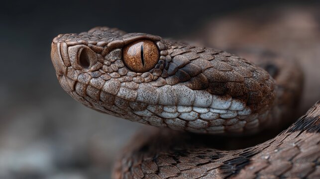 Portrait of Redi&rsquo;s viper Vipera aspis francisciredi, also known as the Italian asp, captured in a detailed close-up wildlife shot highlighting its scales, head structure, and natural coloration.