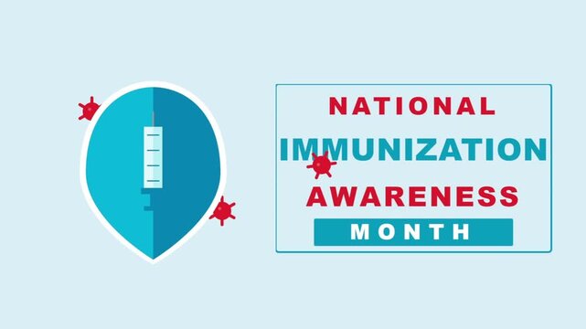 Immunization Awareness Month Medical Graphic for healthcare promotion
