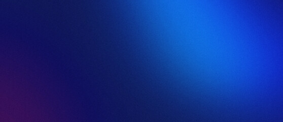 Obraz premium Vibrant deep blue and purple color gradient abstract background with heavy noise grain texture creating a dynamic moody backdrop