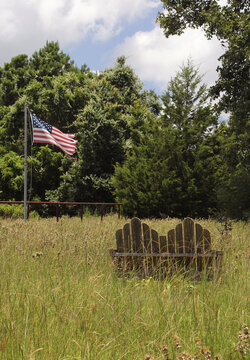 Overgrown Grass at Historic Foster Cemetery in Fosterville TX