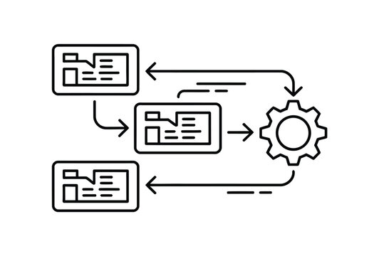Backlog management icon set, project planning and task prioritization symbols, workflow organization tools for business productivity design.
