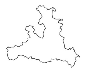 Obraz premium Salzburg state map with clean gray color outline