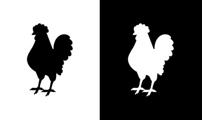 rooster silhouette vector illustration, silhouette of rooster set vector illustration, black rooster silhouette vector, set, design, hen, rooster, set, group, symbol, illustration, black, cockerel, © SUMAIRA