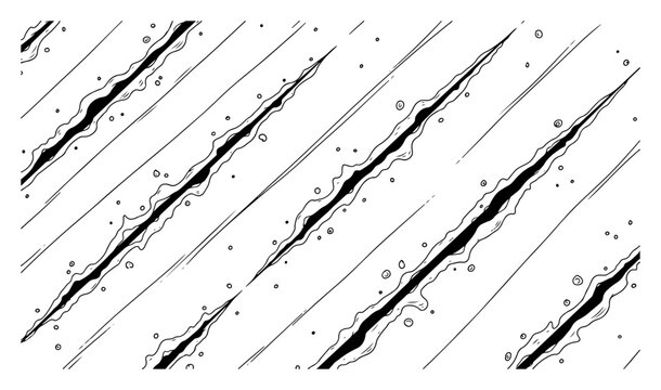 Claw marks pattern featuring diagonal animal scratches in monochrome line art style