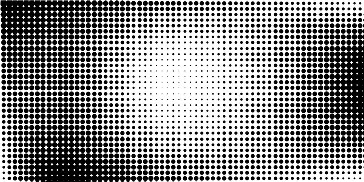 Dotted halftone texture background. Vanishing grunge gritty noise wallpaper. Monochrome pop art gradient overlay. Weathered pixelated raster comic backdrop. Vector bitmap fading subtle surface