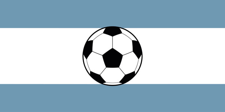 Argentina flag with soccer ball fifa world cup 2026 support graphic