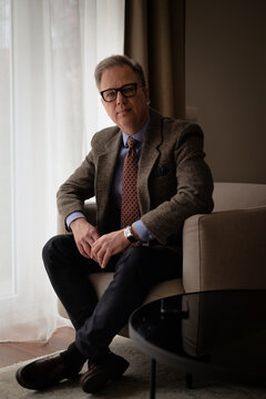 Mature executive portrait with confident professional expression
