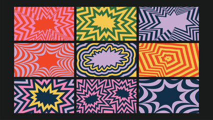 Abstract Comic Burst Background © MOSTUDİO