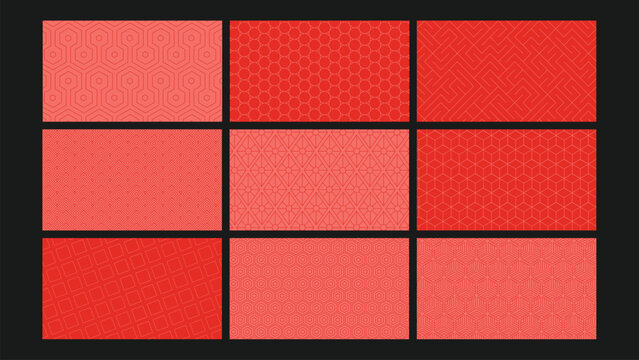 Red Geometric Minimalist Background