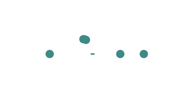Five Small Green Dots Arranged Horizontally on Clean Transparent Background for Design Use