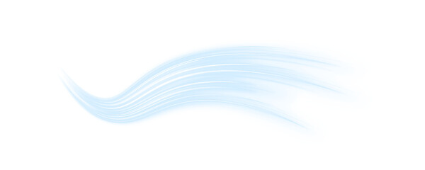 Obraz premium Radiant electric ribbons flow along a high-speed urban road. Light effects convey motion and energy intensity. PNG graphic with glowing neon waves.