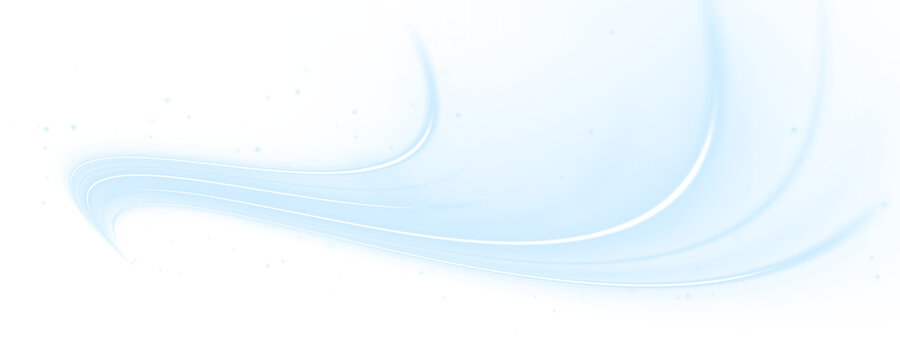 Futuristic neon lines sweep through city traffic corridors. Dynamic particles create depth and speed perception. PNG illustration with luminous blue motion elements.