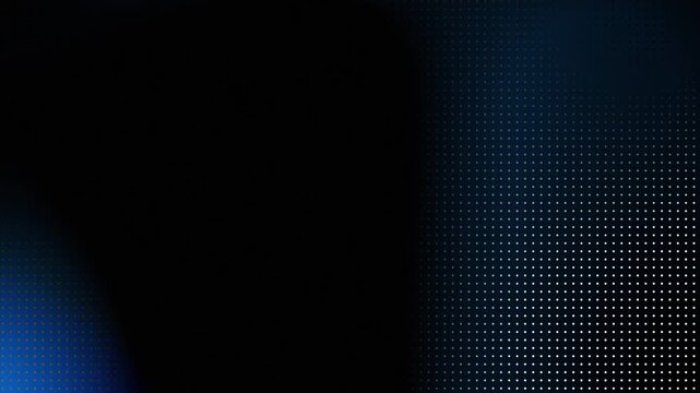 Abstract blue light gradient with halftone dot pattern. Minimalist digital technological background texture for modern interface design and server data concept.