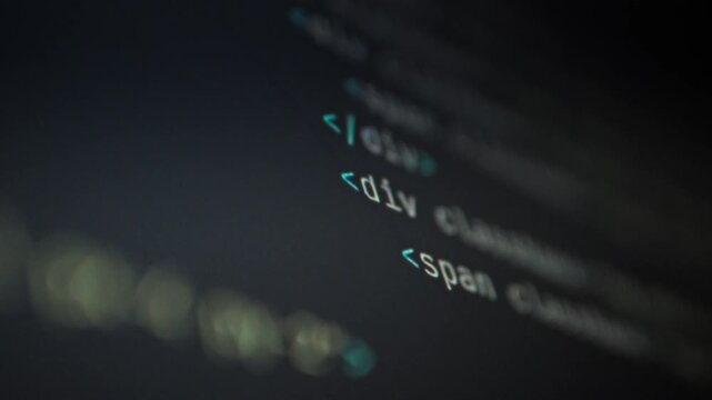 Dynamic display showcases intricate process of programming, where symbols and numbers rapidly evolve based on algorithm. This real-time visualization highlights AI-powered automation's capabilities
