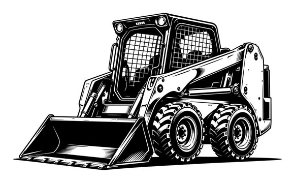 Skid steer loader construction vehicle
