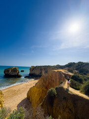 Fototapeta premium Atlantic coast in Portugal, the sea seen cliffs 